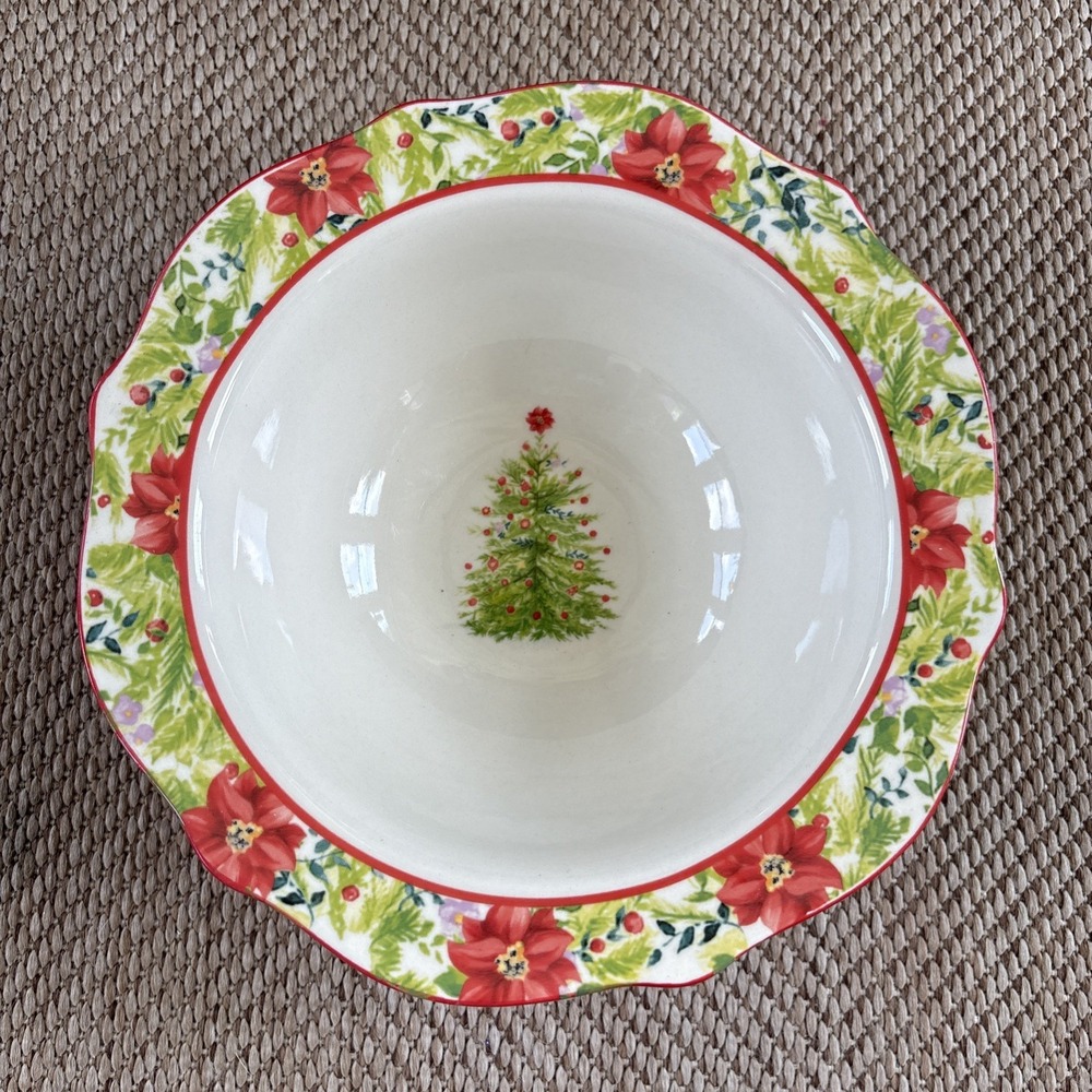 Pioneer Woman Stonewear Bowl Holiday Cheer 8 1/4" Christmas